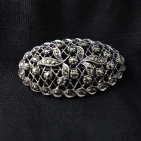 Oval silverbrosch
