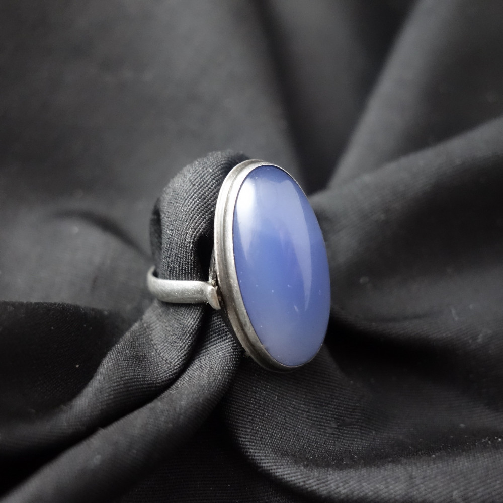 Silverring med månsten